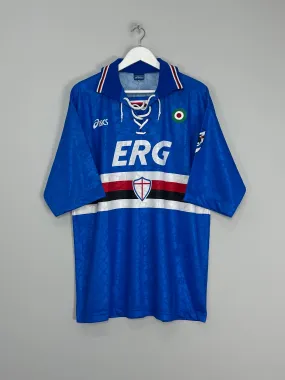 1994/95 SAMPDORIA HOME SHIRT (XL) ASICS