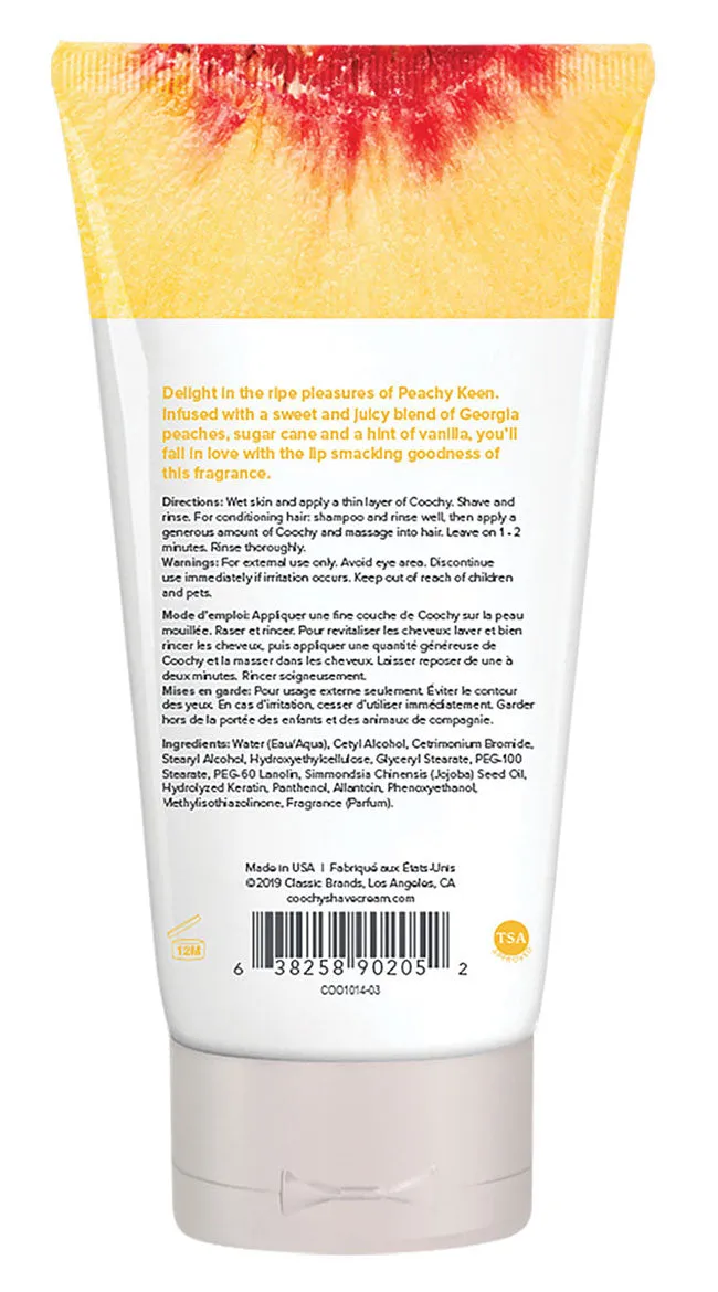 3.4 oz Coochy Peachy Keen Shave Cream