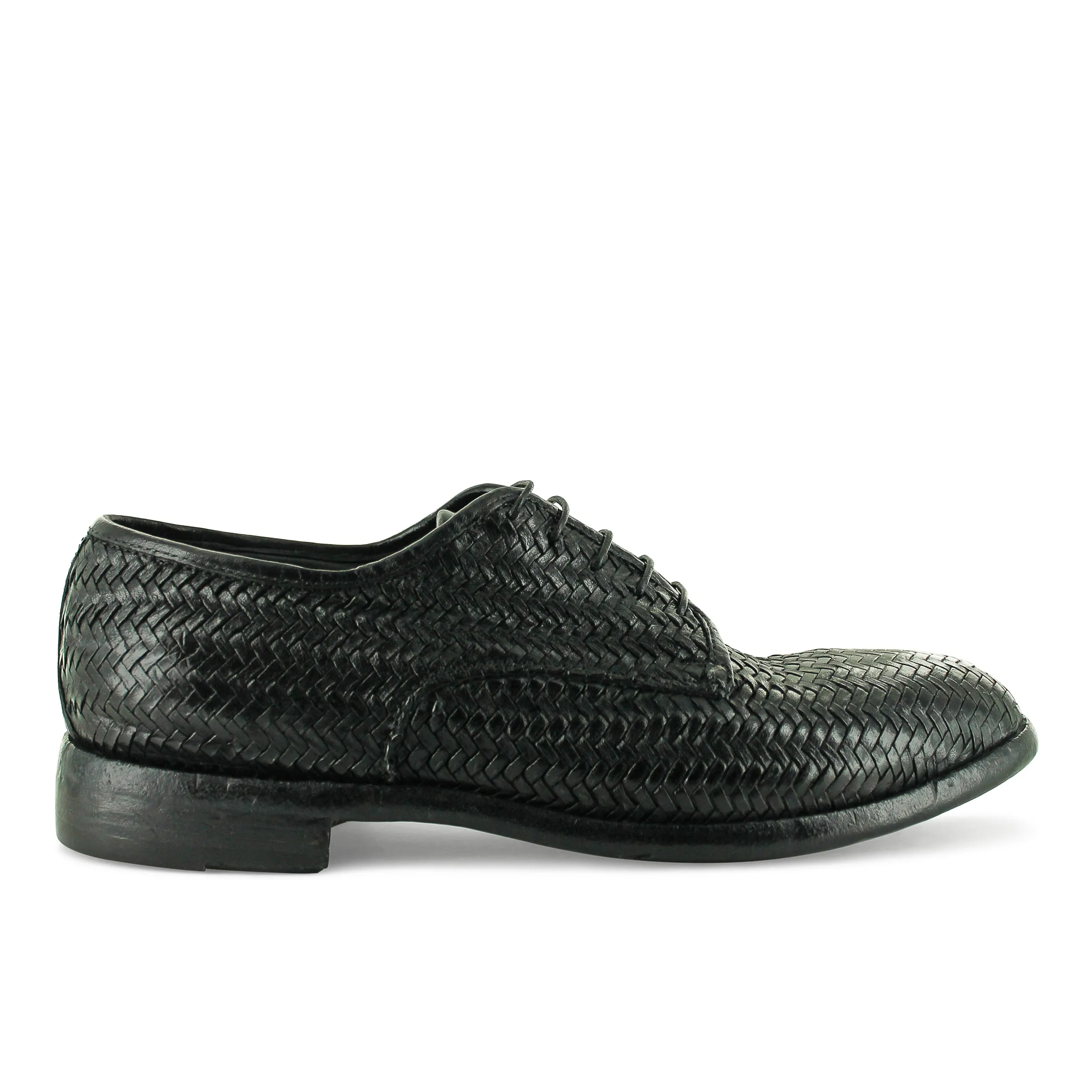 ABO4A - Black Interwoven Lace Up