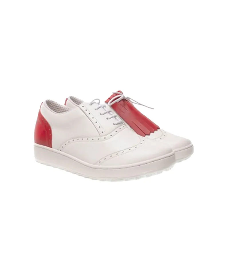 ALL CLASSIC Golf Wingtip Spikeless Golf Shoes - Red