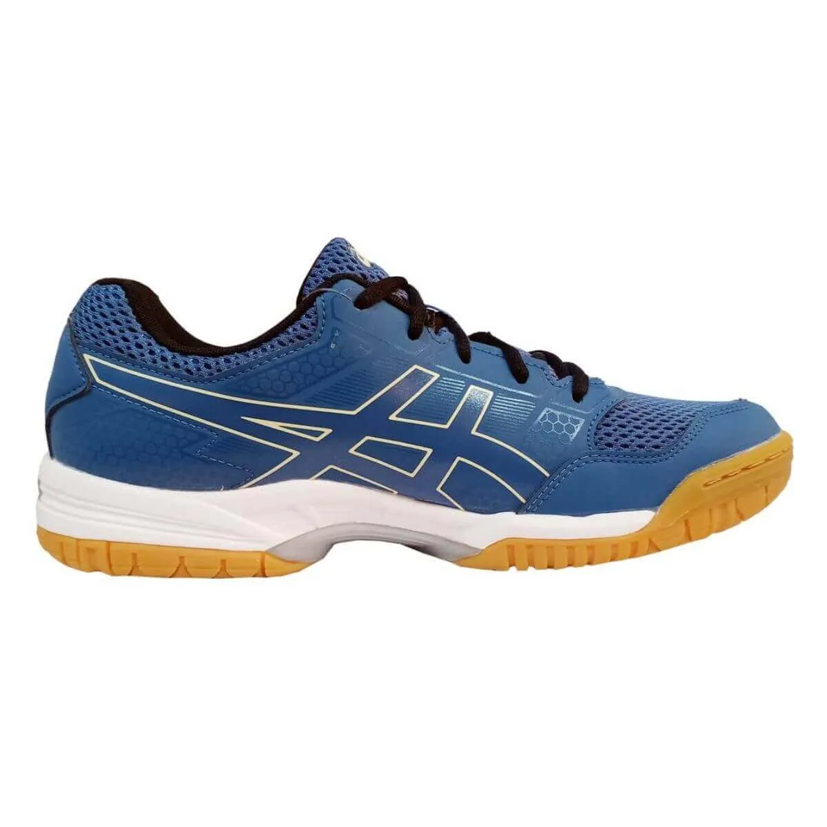 ASICS Men's Gel-Courtmov  Badminton Shoe (Azure/Butter)