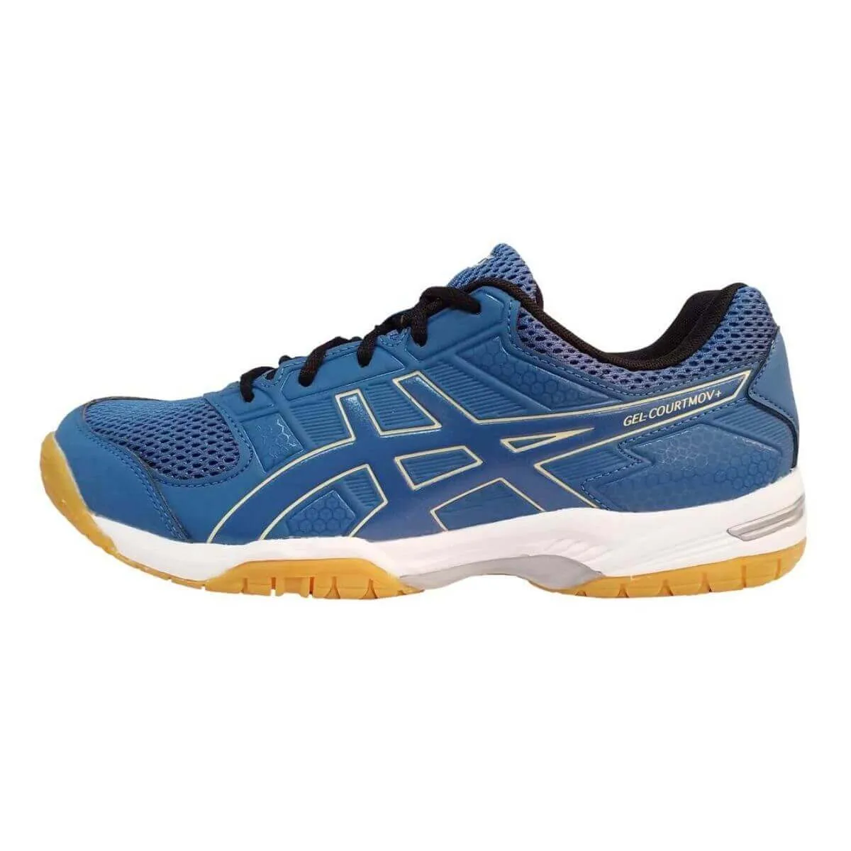 ASICS Men's Gel-Courtmov  Badminton Shoe (Azure/Butter)