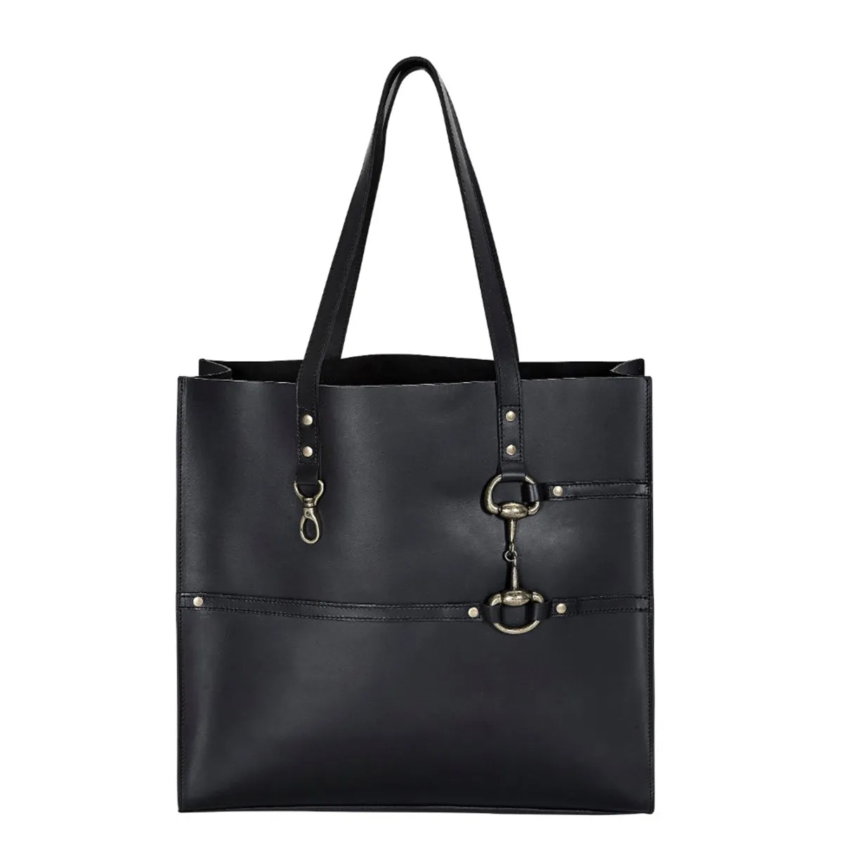 AWST Int'l Snaffle Bit Leather Tote Bag