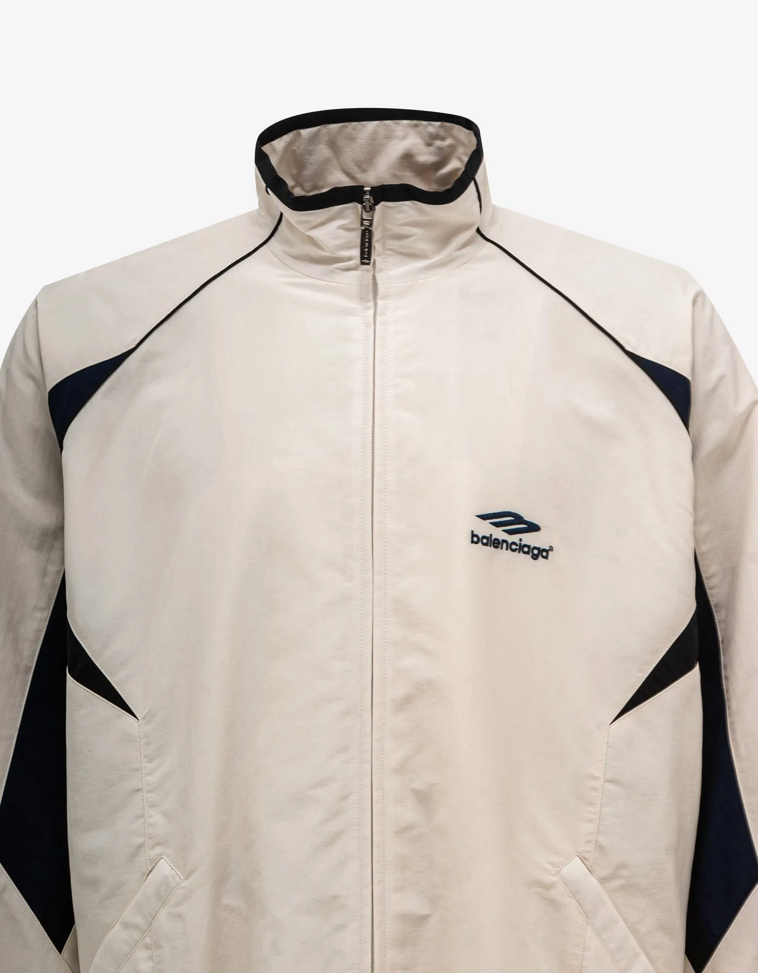 Balenciaga White 3B Sports Icon Medium Tracksuit Jacket