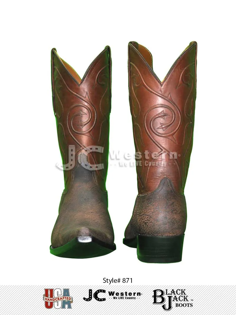 Black Jack ST871-53 Mens Giraffe Western Boots Safari Tan