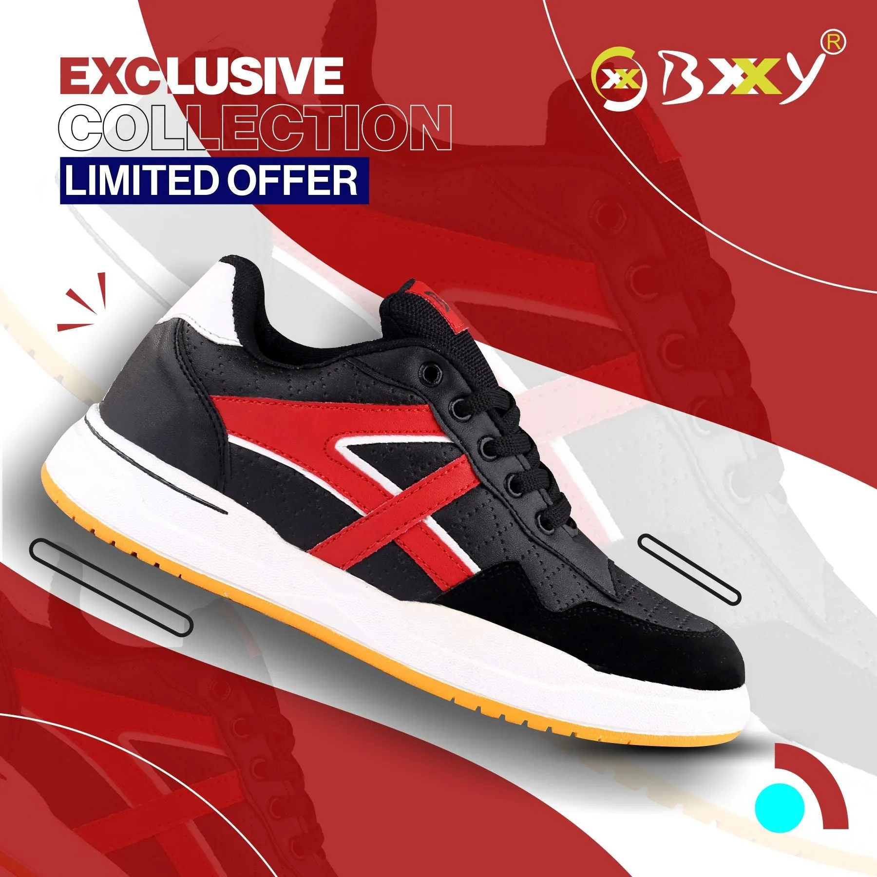 Bxxy's Vegan Leather Sports Casual Running Shoes for Men