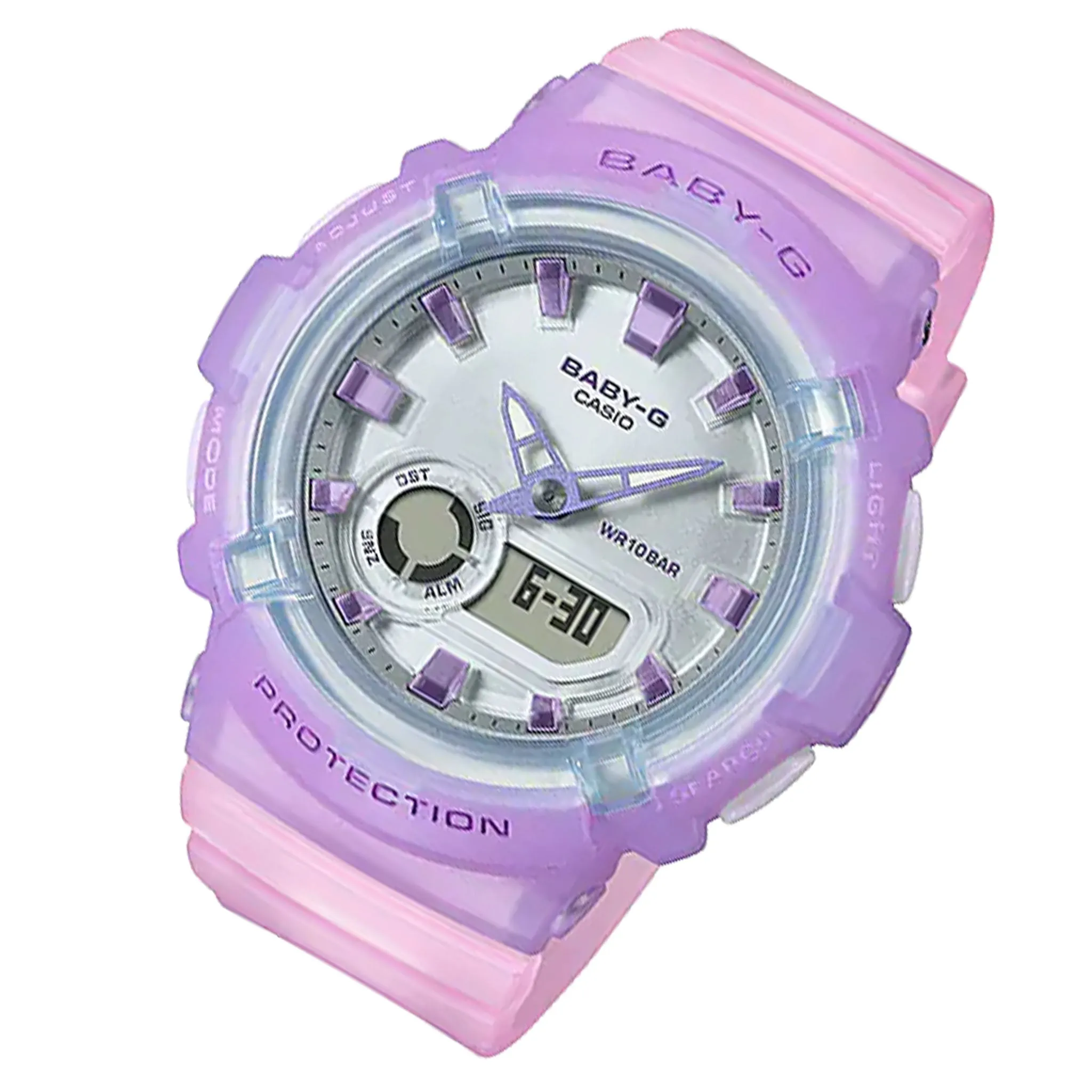 Casio BABY-G Clear Pink Resin Band Analogue-Digital Women's Watch - BGA280-6A