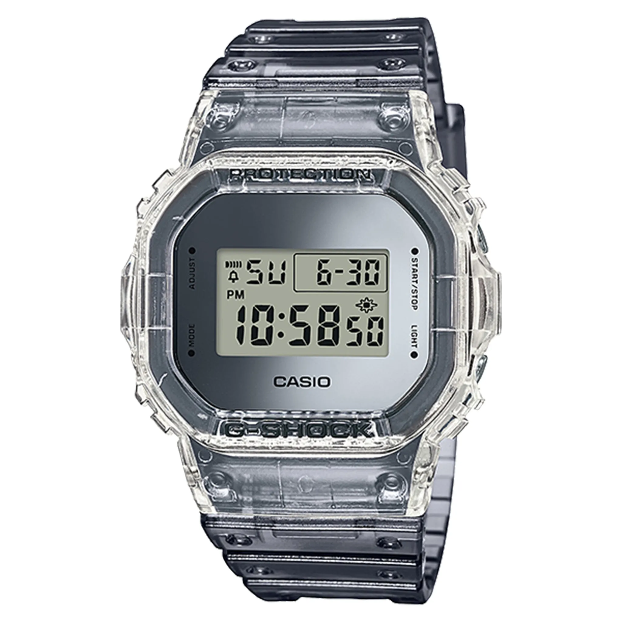 Casio G-SHOCK Clear Grey Resin Digital Men's Watch - DW5600SK-1D