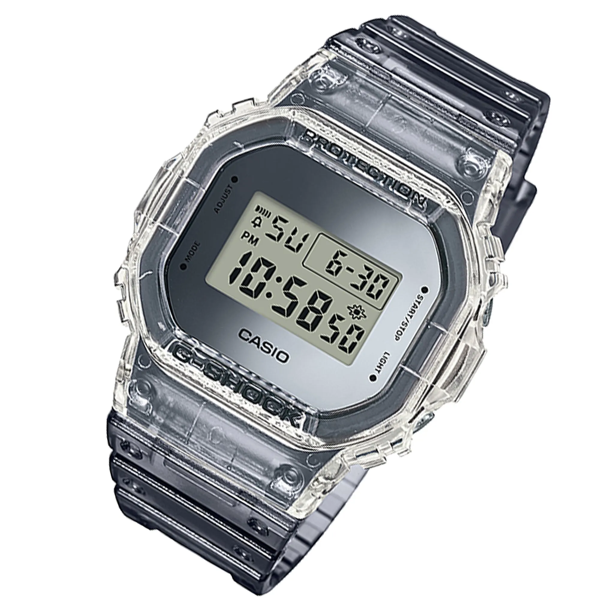 Casio G-SHOCK Clear Grey Resin Digital Men's Watch - DW5600SK-1D