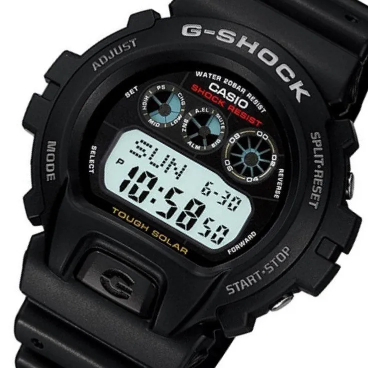 Casio G-SHOCK Tough Solar Black Digital Resin Men's Watch - G6900-1