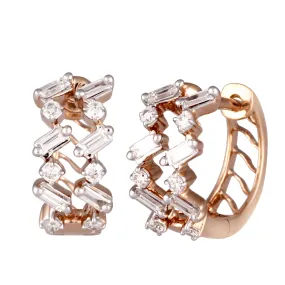 Circled Fireworks Diamond Earrings