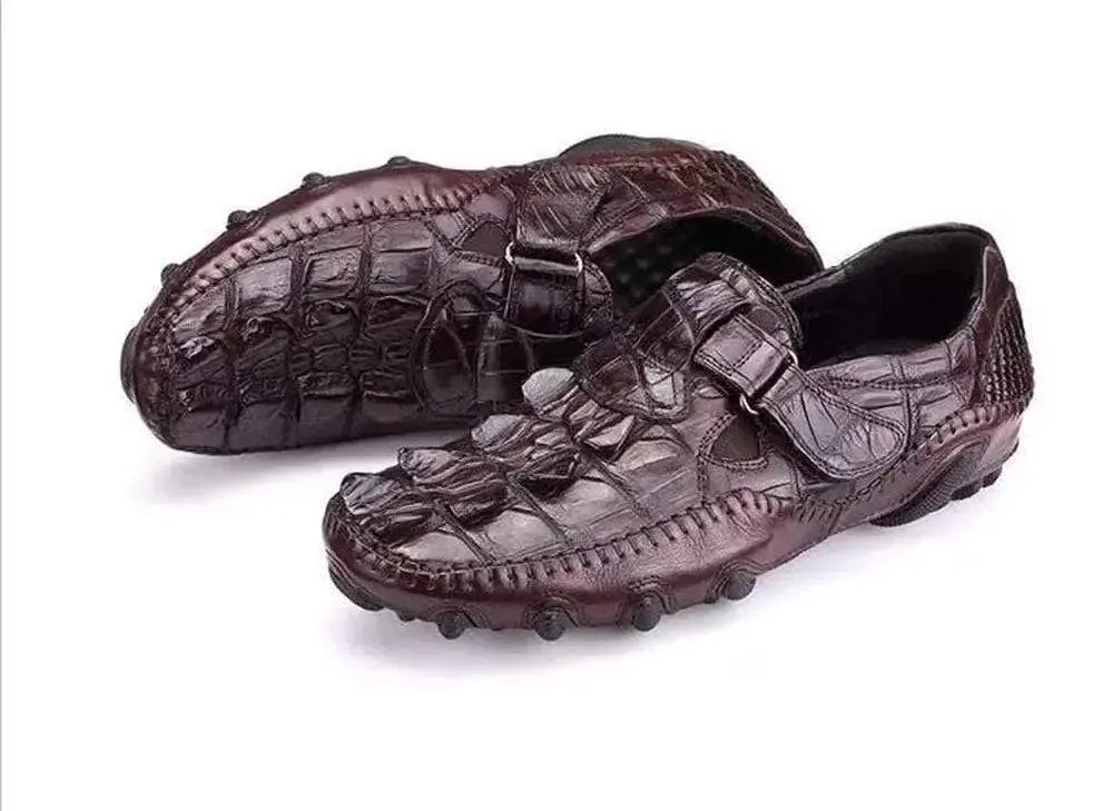 Crocodile Shoes Crocodile Leather Loafers Casual Driving Shoes