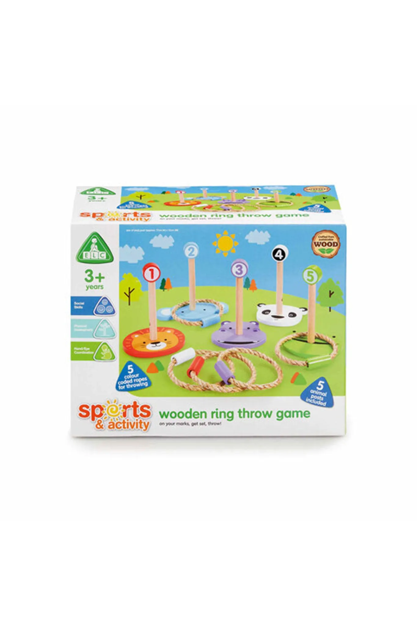 Early Learning Centre Wooden Ring Throw Set