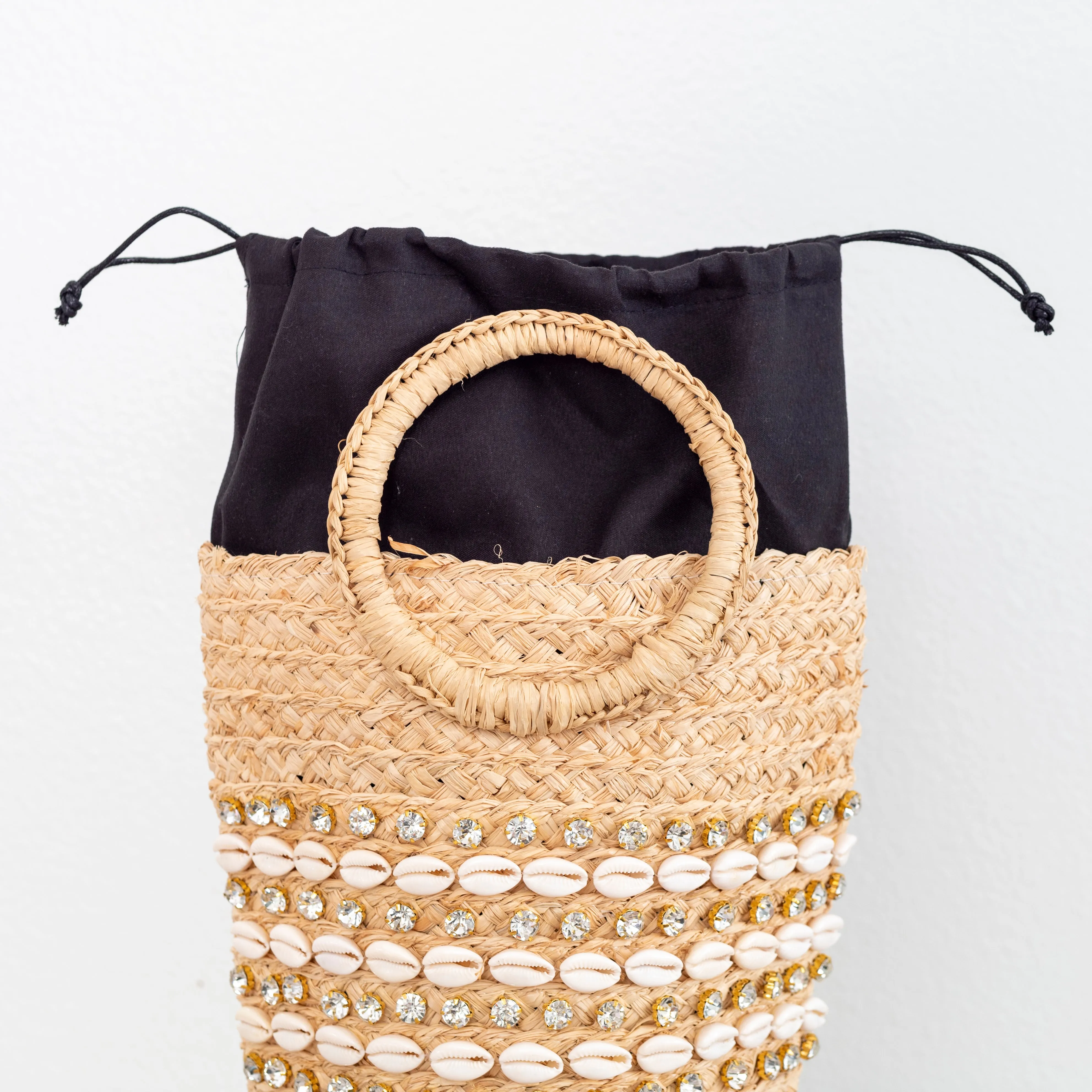 Elena Handbags Summer Raffia Straw Beach Basket Handbag