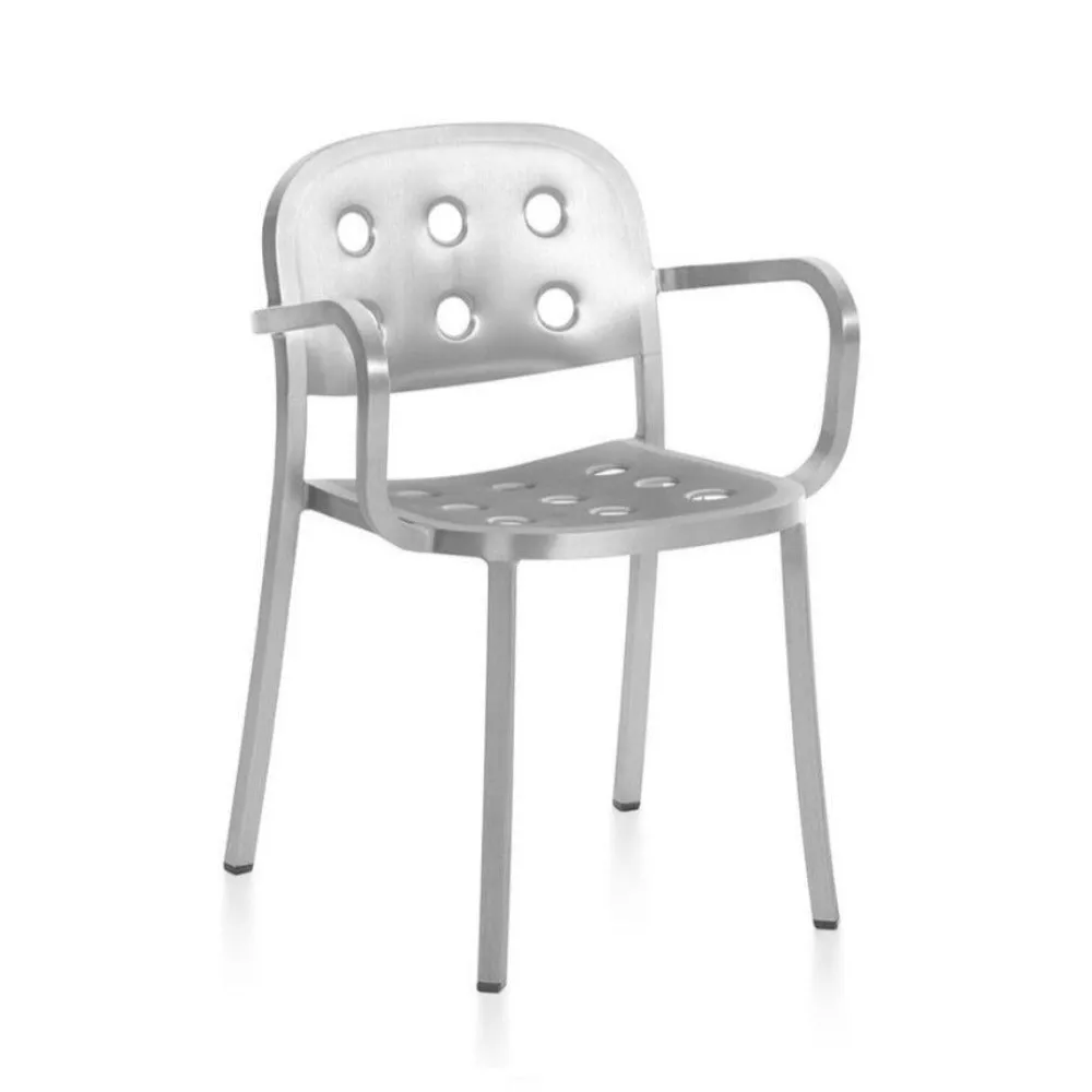 Emeco 1 Inch All Aluminum Chair and Armchair