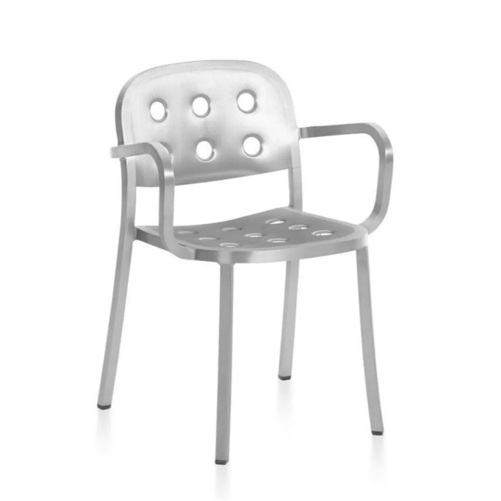 Emeco 1 Inch All Aluminum Chair and Armchair