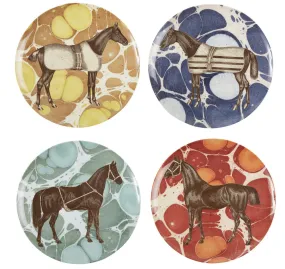 Equestrian Dinner Plates - Set of 4