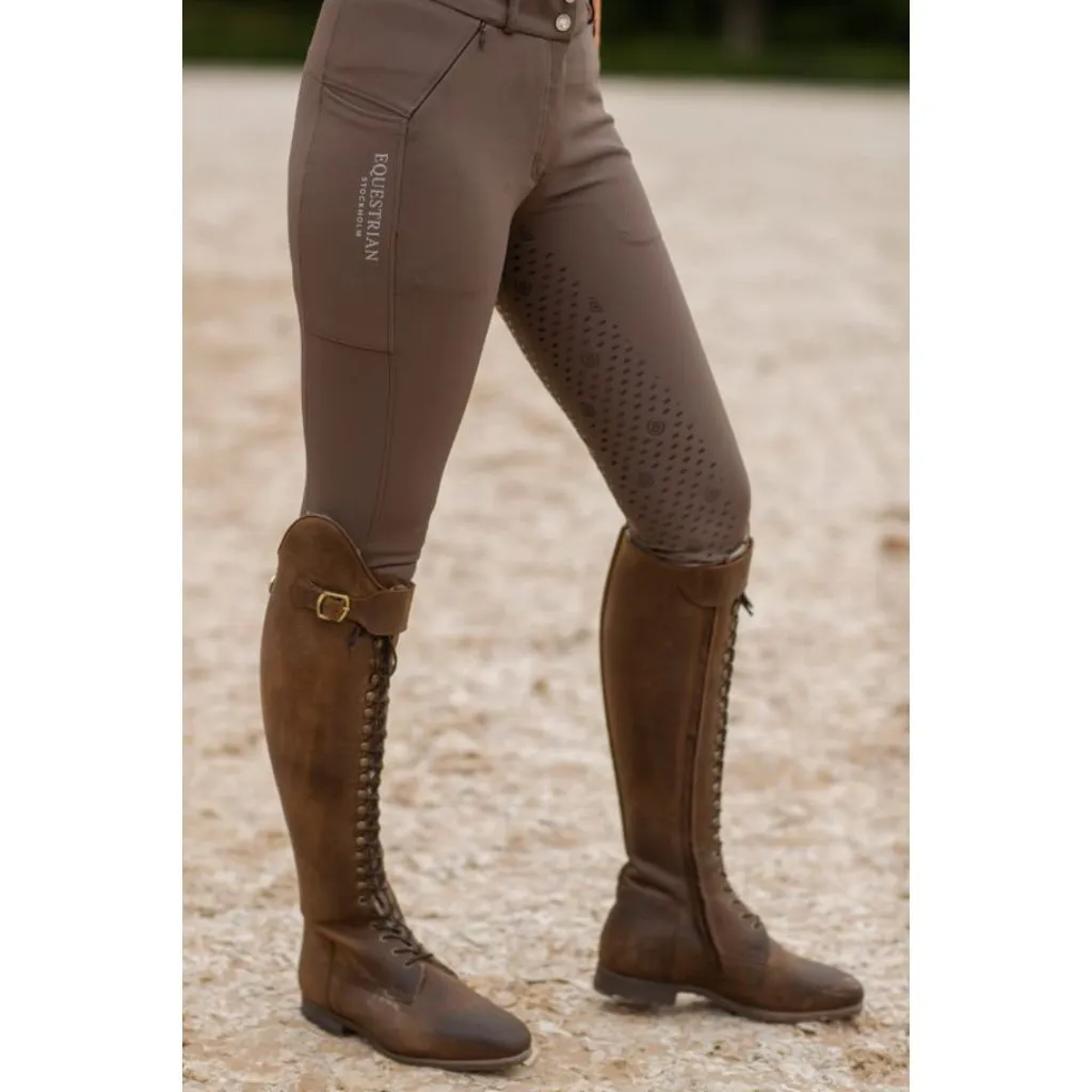 Equestrian Stockholm Dressage Elite Breeches Mid Brown