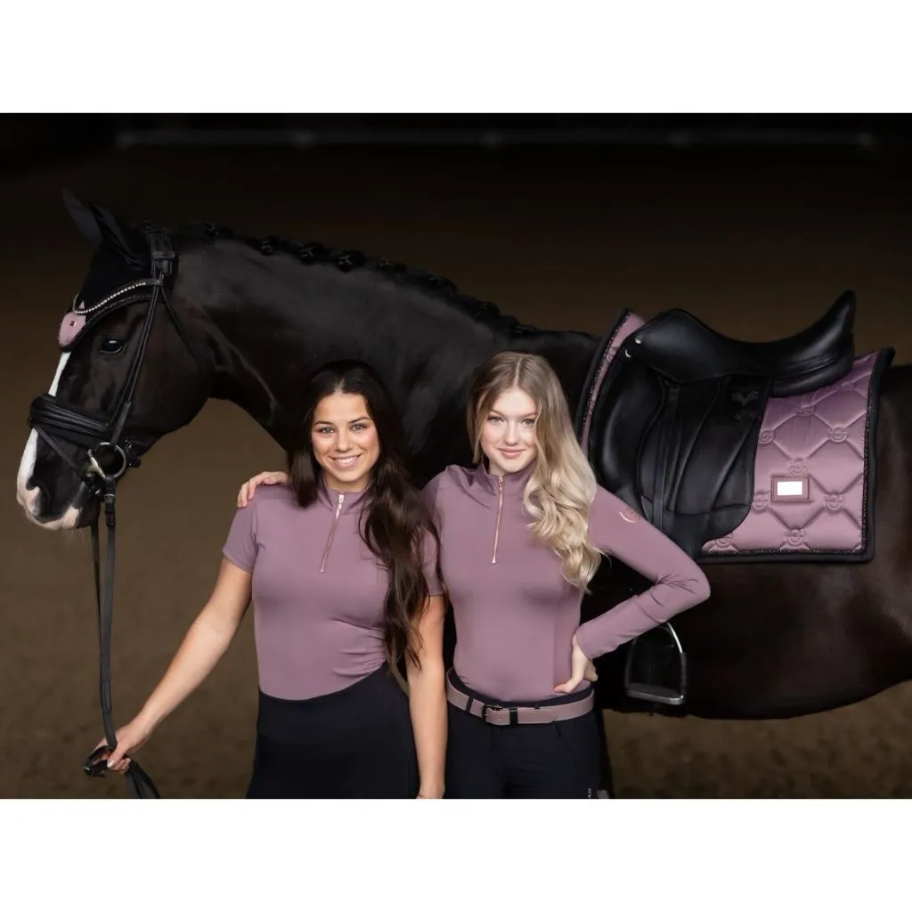 Equestrian Stockholm Illusion Short Sleeved Top Anemone