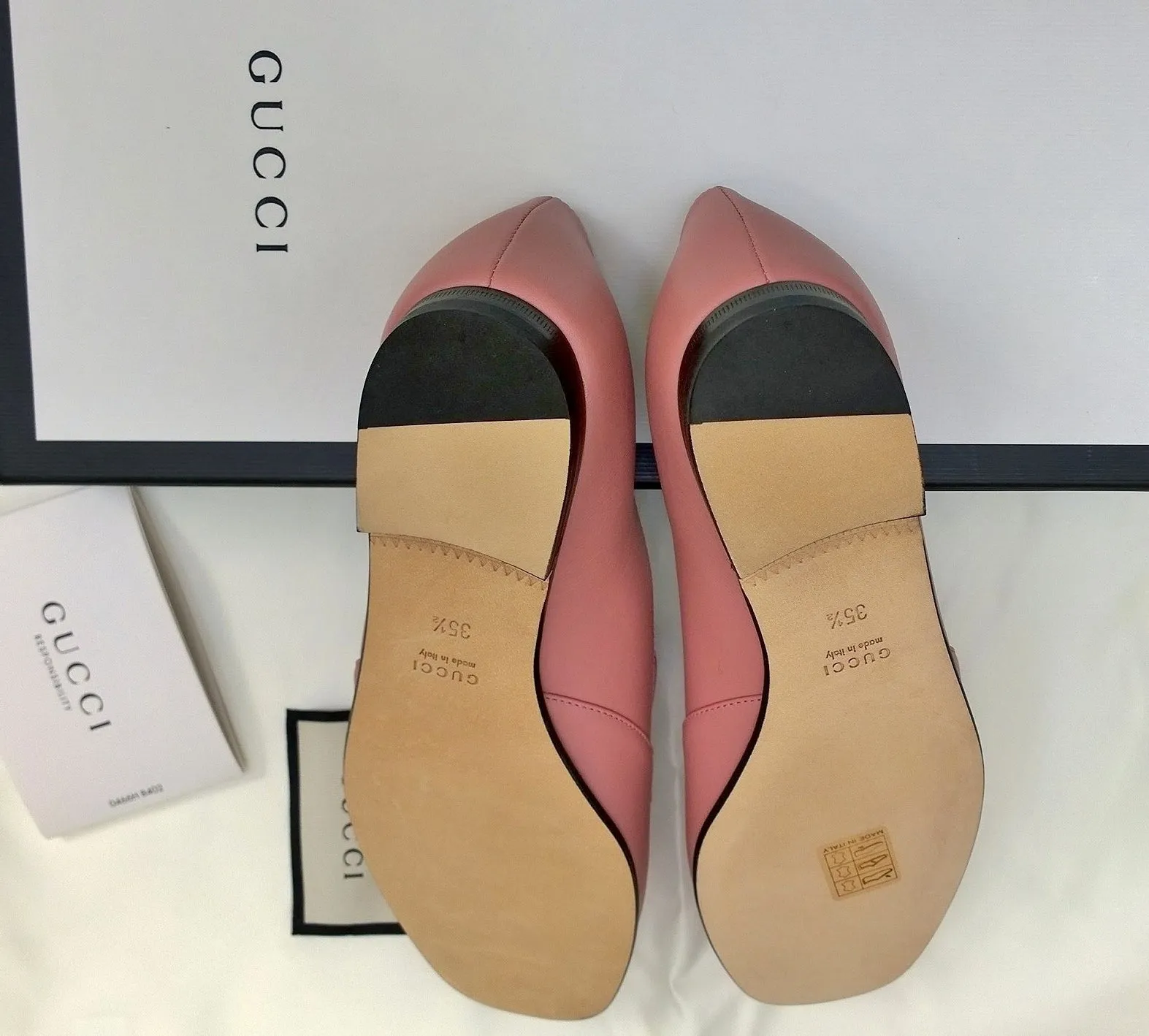 Gucci Horsebit Pink Leather Loafers Flats