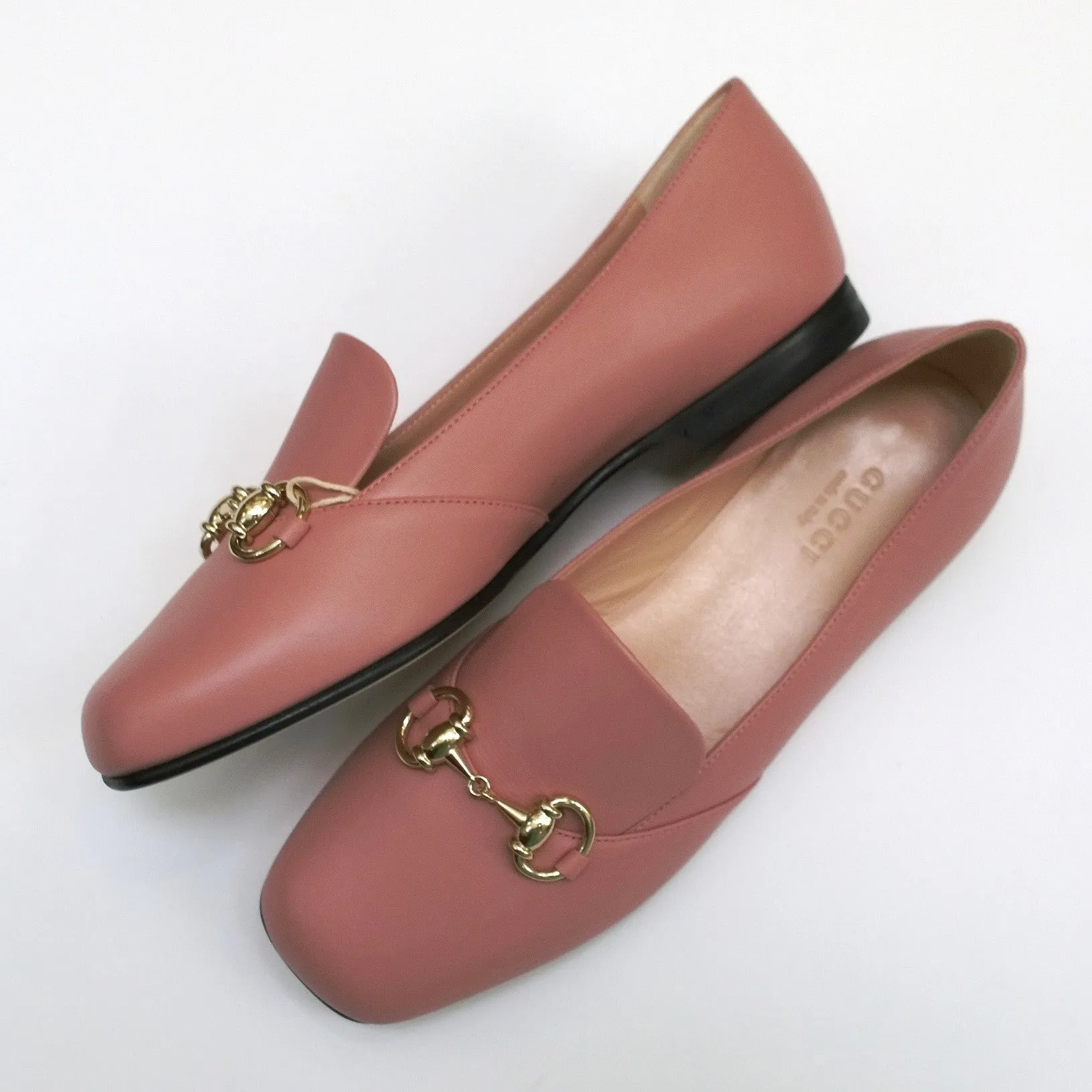 Gucci Horsebit Pink Leather Loafers Flats