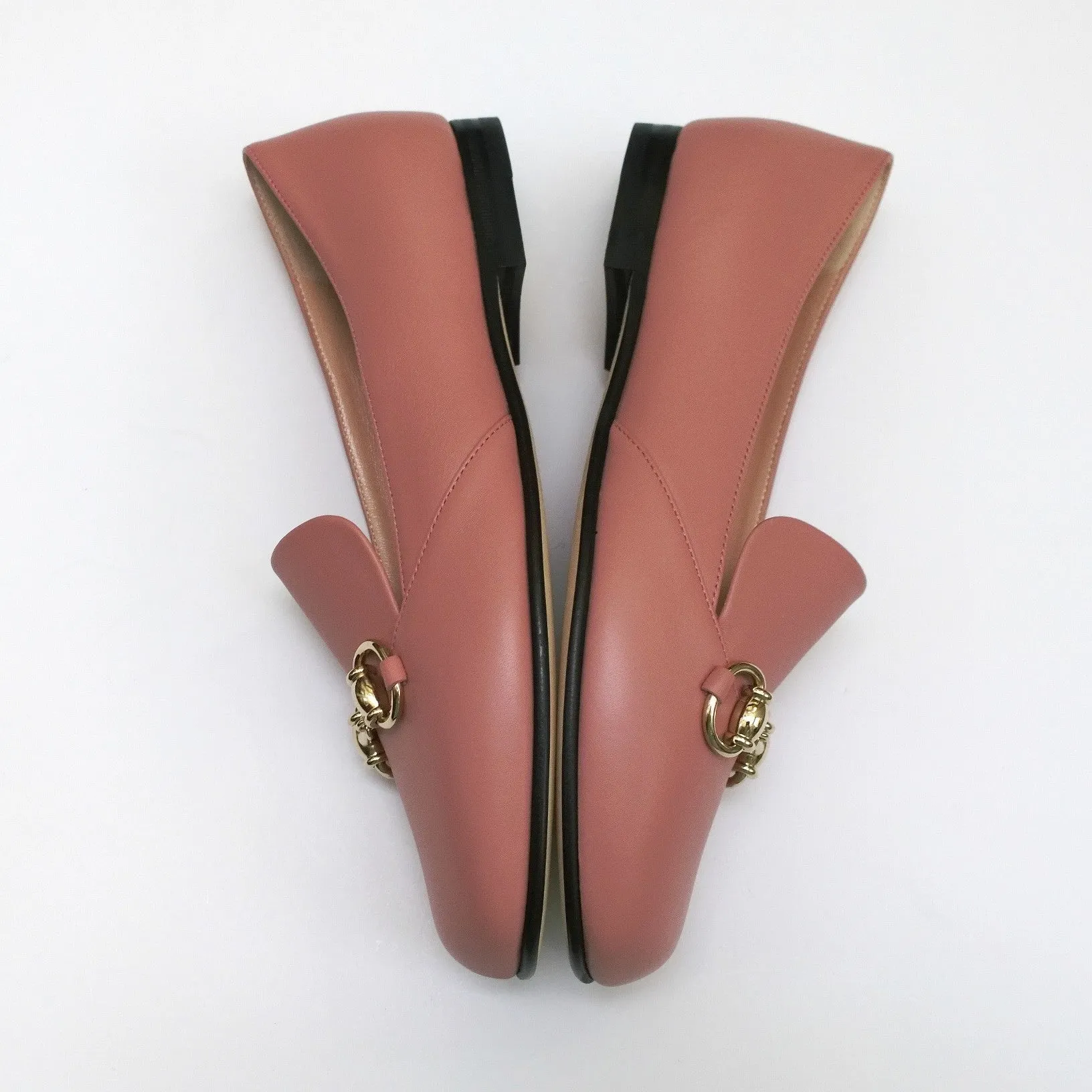 Gucci Horsebit Pink Leather Loafers Flats