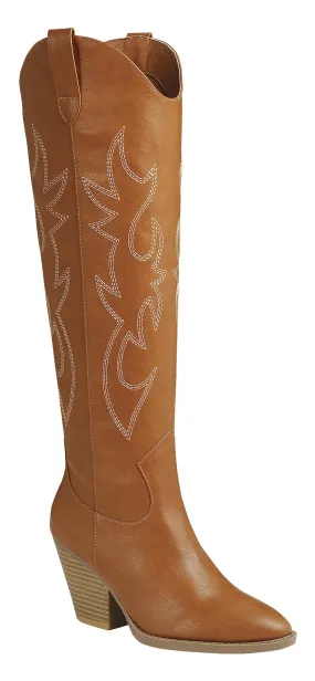 Headed Out West Cowboy Boots - Tan