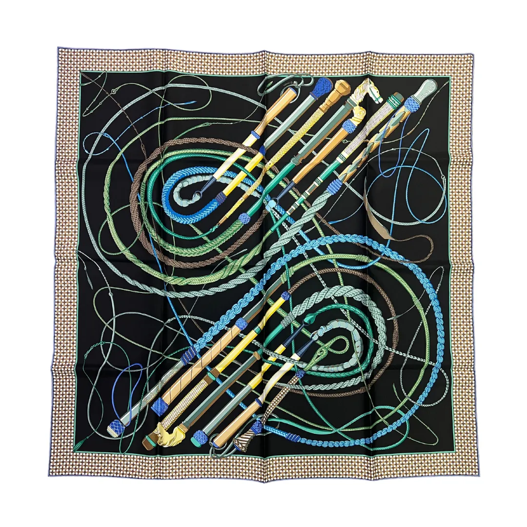 Hermès "Fouets et Badines" Silk Scarf