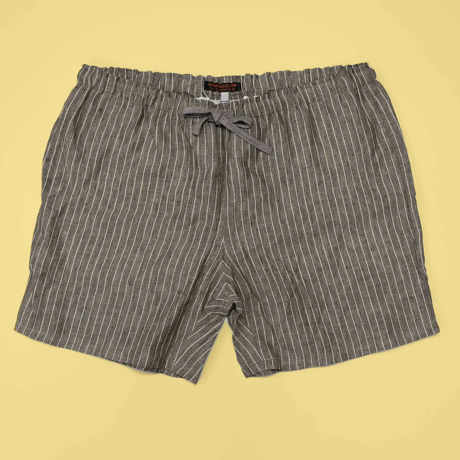 HYDE PARK 100% Organic Linen Lined Beach / Running / Gym Shorts (Organic Elastic Option; 2 Side Pockets; Unisex)