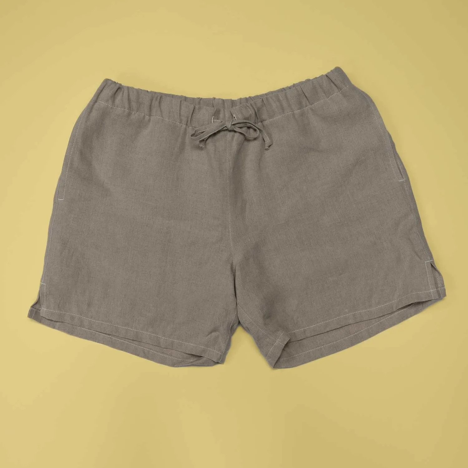 HYDE PARK 100% Organic Linen Lined Beach / Running / Gym Shorts (Organic Elastic Option; 2 Side Pockets; Unisex)