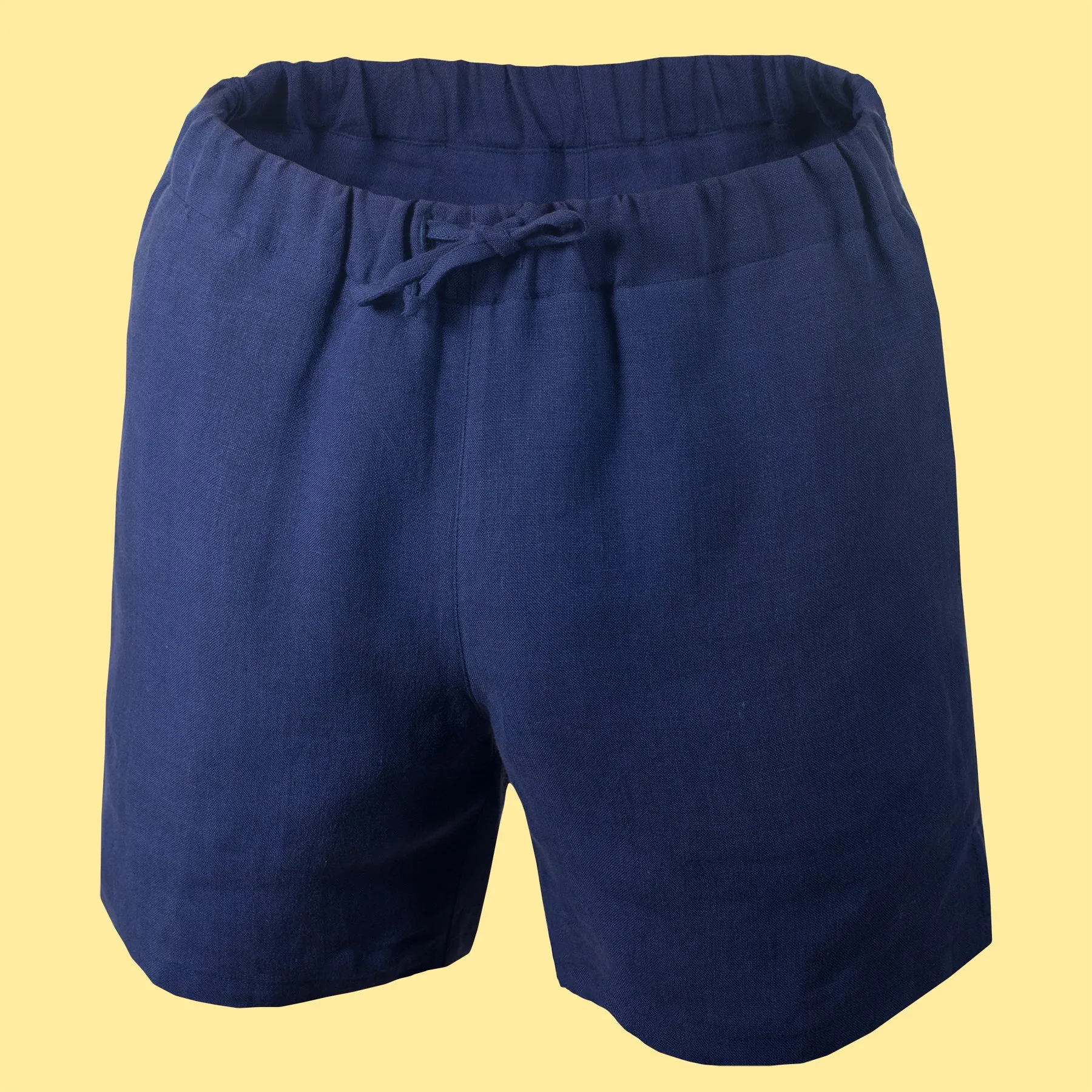 HYDE PARK 100% Organic Linen Lined Beach / Running / Gym Shorts (Organic Elastic Option; 2 Side Pockets; Unisex)