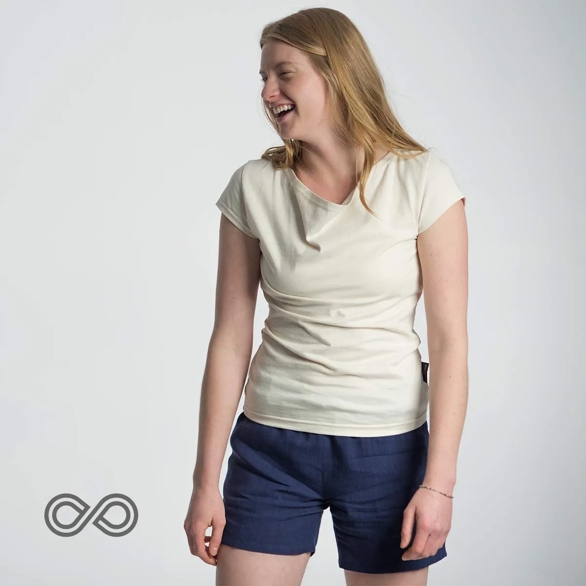 HYDE PARK 100% Organic Linen Lined Beach / Running / Gym Shorts (Organic Elastic Option; 2 Side Pockets; Unisex)