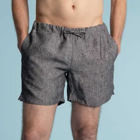 HYDE PARK 100% Organic Linen Lined Beach / Running / Gym Shorts (Organic Elastic Option; 2 Side Pockets; Unisex)