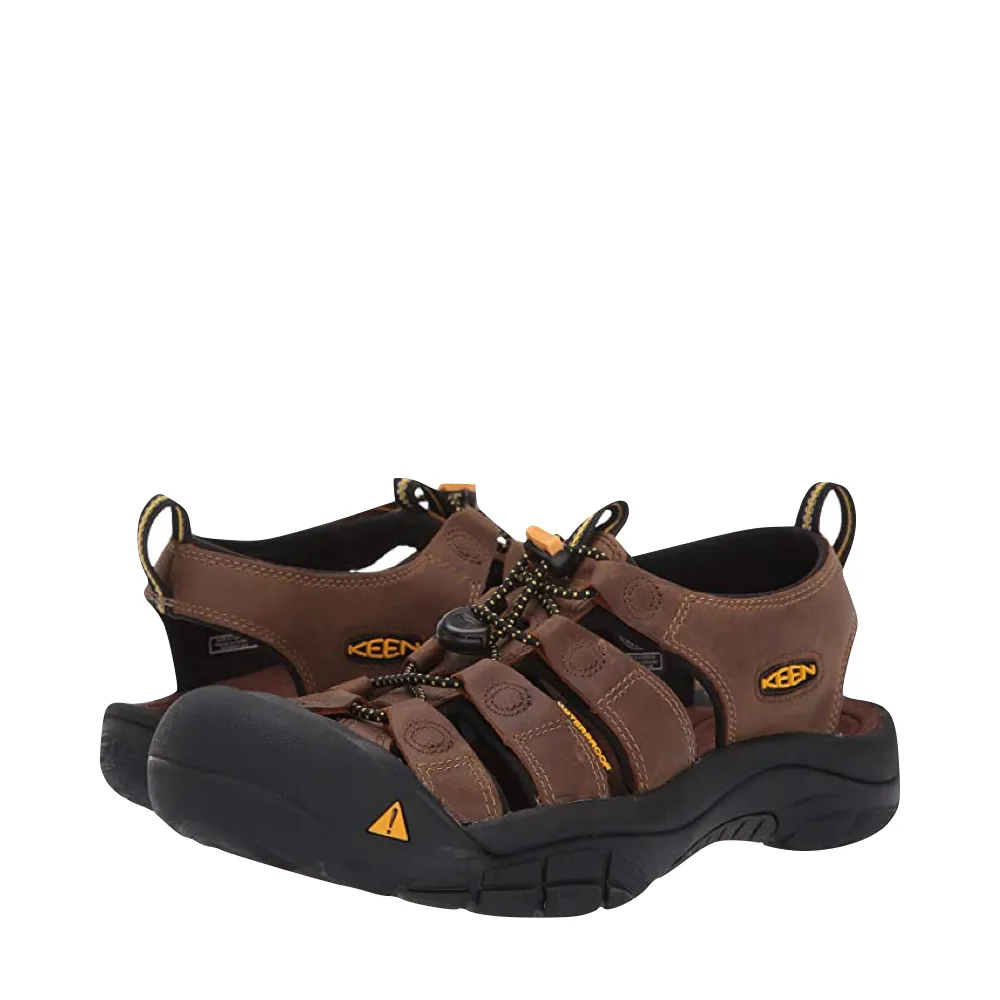 KEEN Men's Newport Leather Sandal in Bison Brown