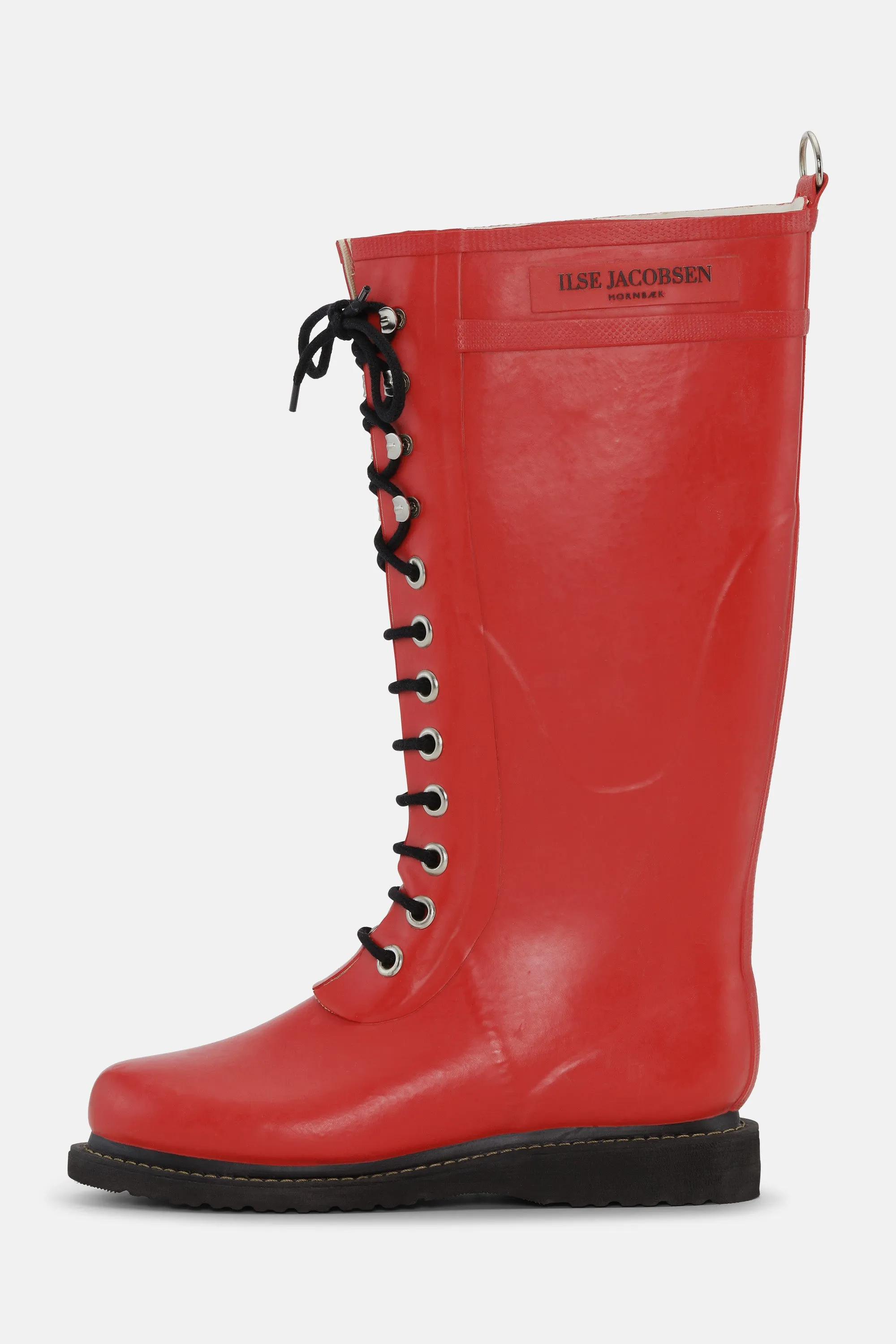 Long Rubber Boots - Deep Red