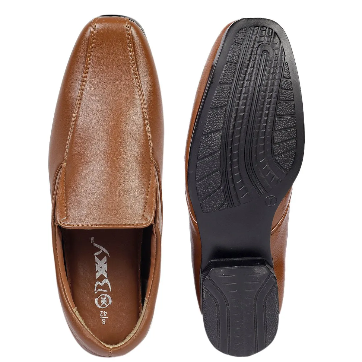 Men's 3 Inch Hidden Height Increasing Vegan Leather Trendiest Slip-ons