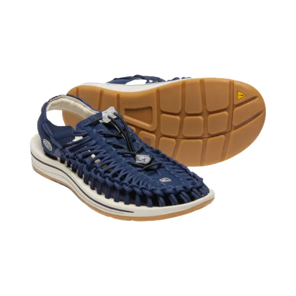 Men's UNEEK Canvas Style #1026229 Keen Footwear | KEEN MEN Uneek Canvas NAVY 1026229 Waterproof sole Made in USA Brandy's Shoes