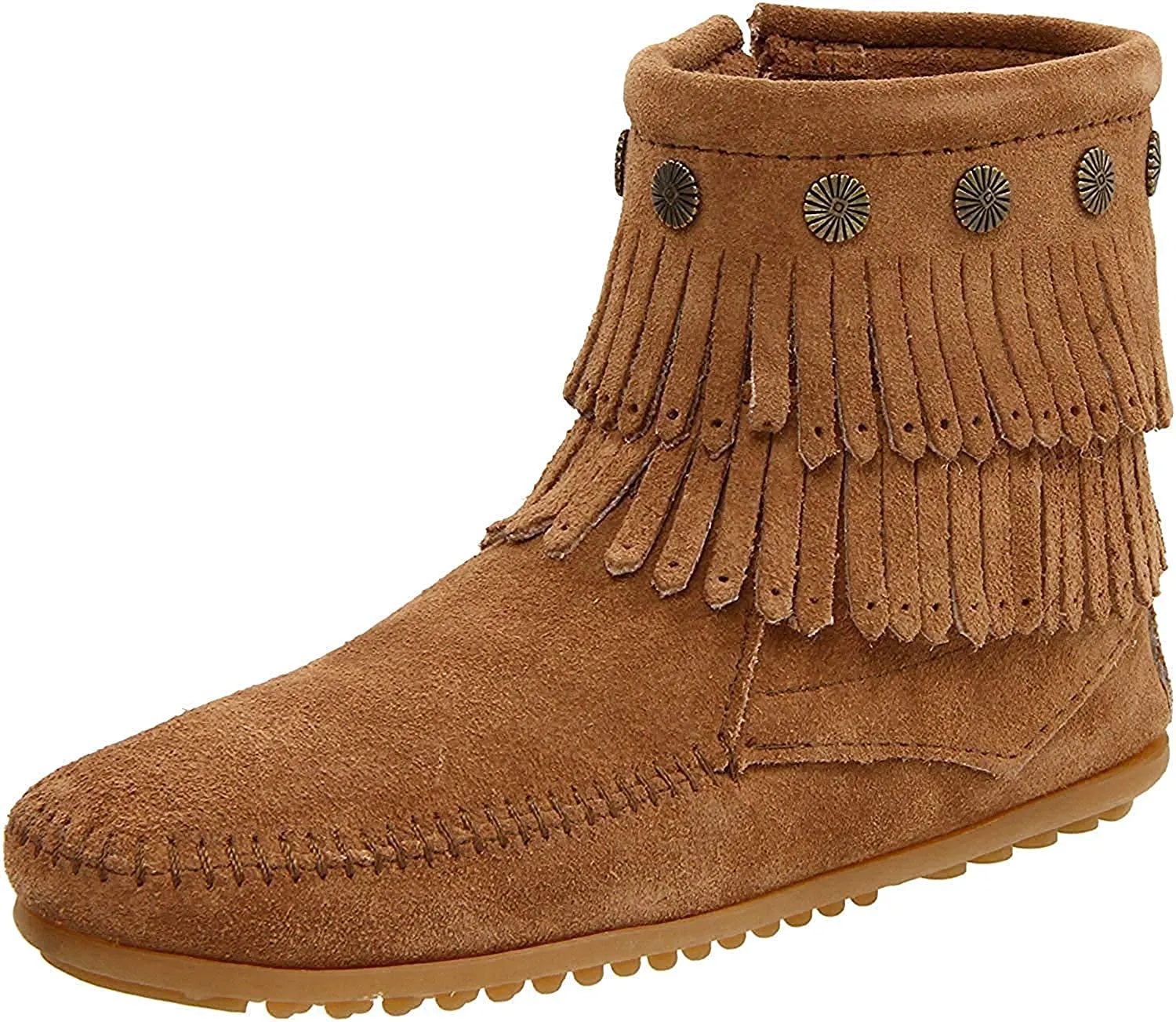 Minnetonka Women's Double Fringe Side Zip Boot