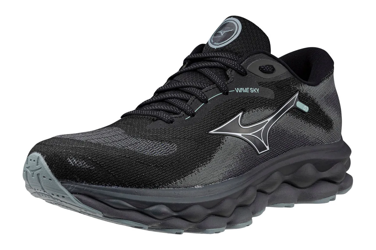 Mizuno Wave Sky 7 D Black/White/Turbulence Womens