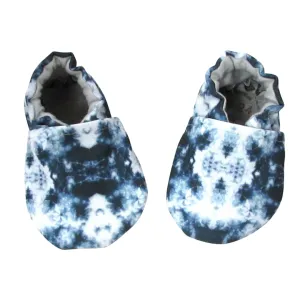 Navy & White Tie Dye Eco-Canvas Baby Shoes