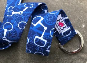 Navy Swirly Bits Fabric Belt