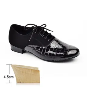 Obsession #M222 Mens Modern Textured PU and Flannel Ballroom Dance Shoes