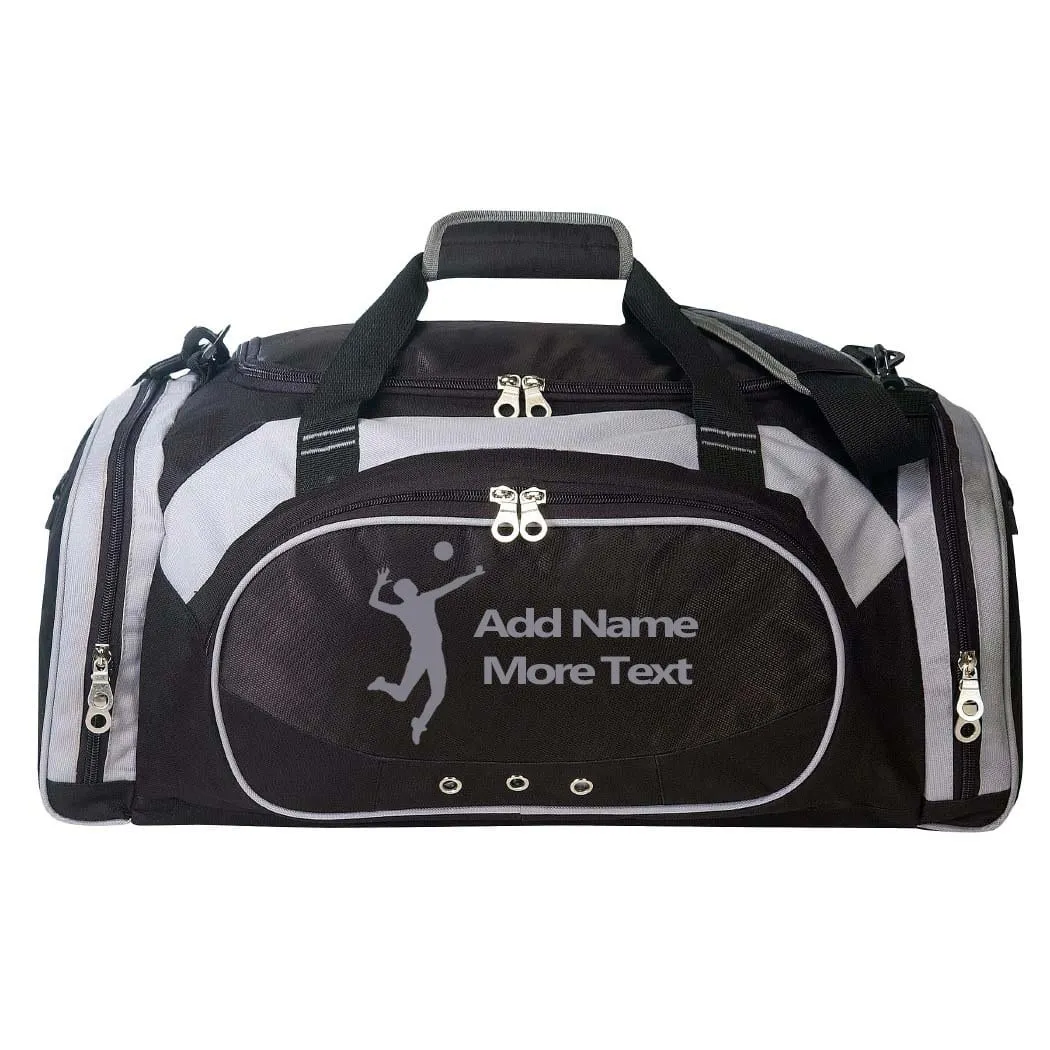 Personalized Deluxe Sports Duffel Bag for Kids and Adults - Volleyball