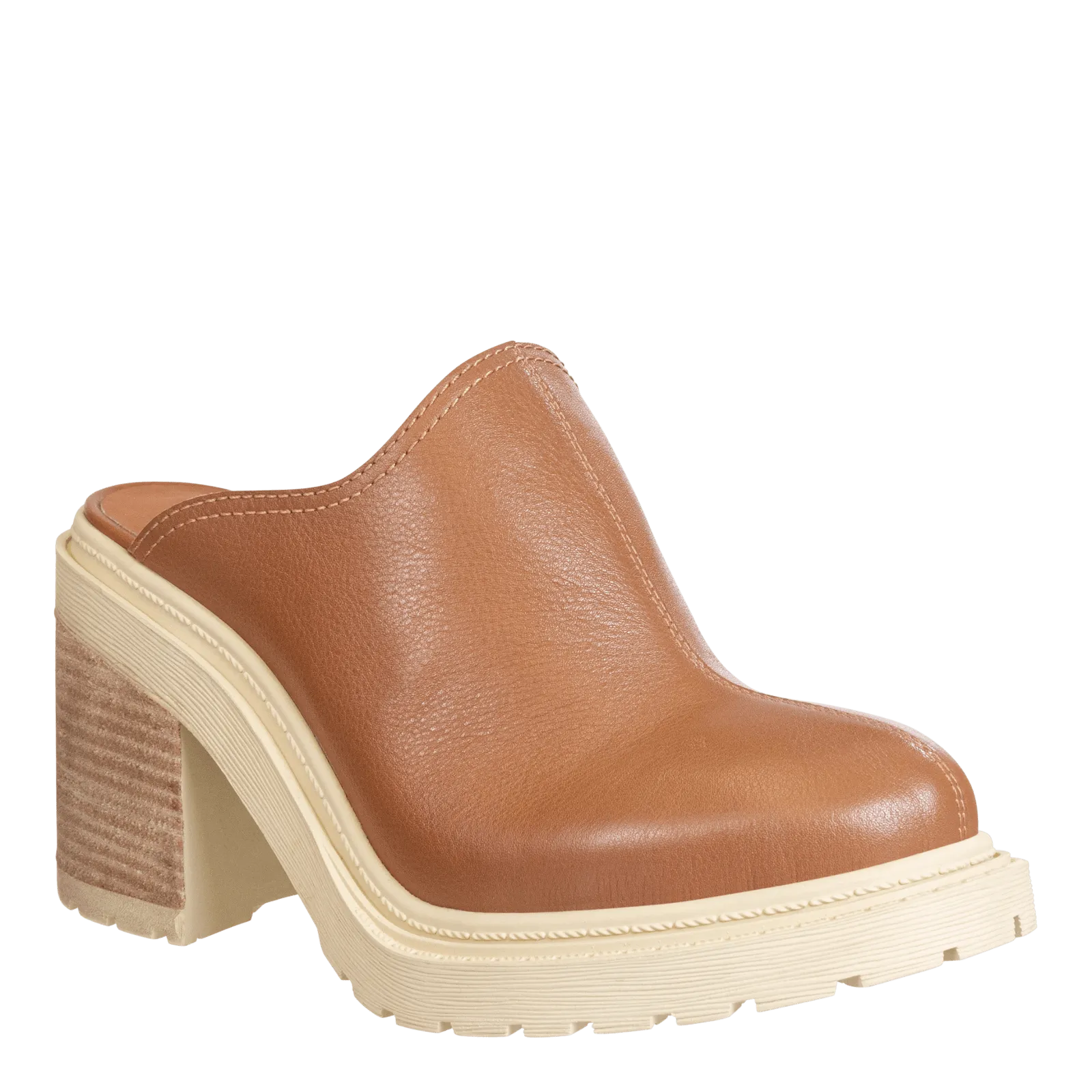 RISE in CAMEL Heeled Mules