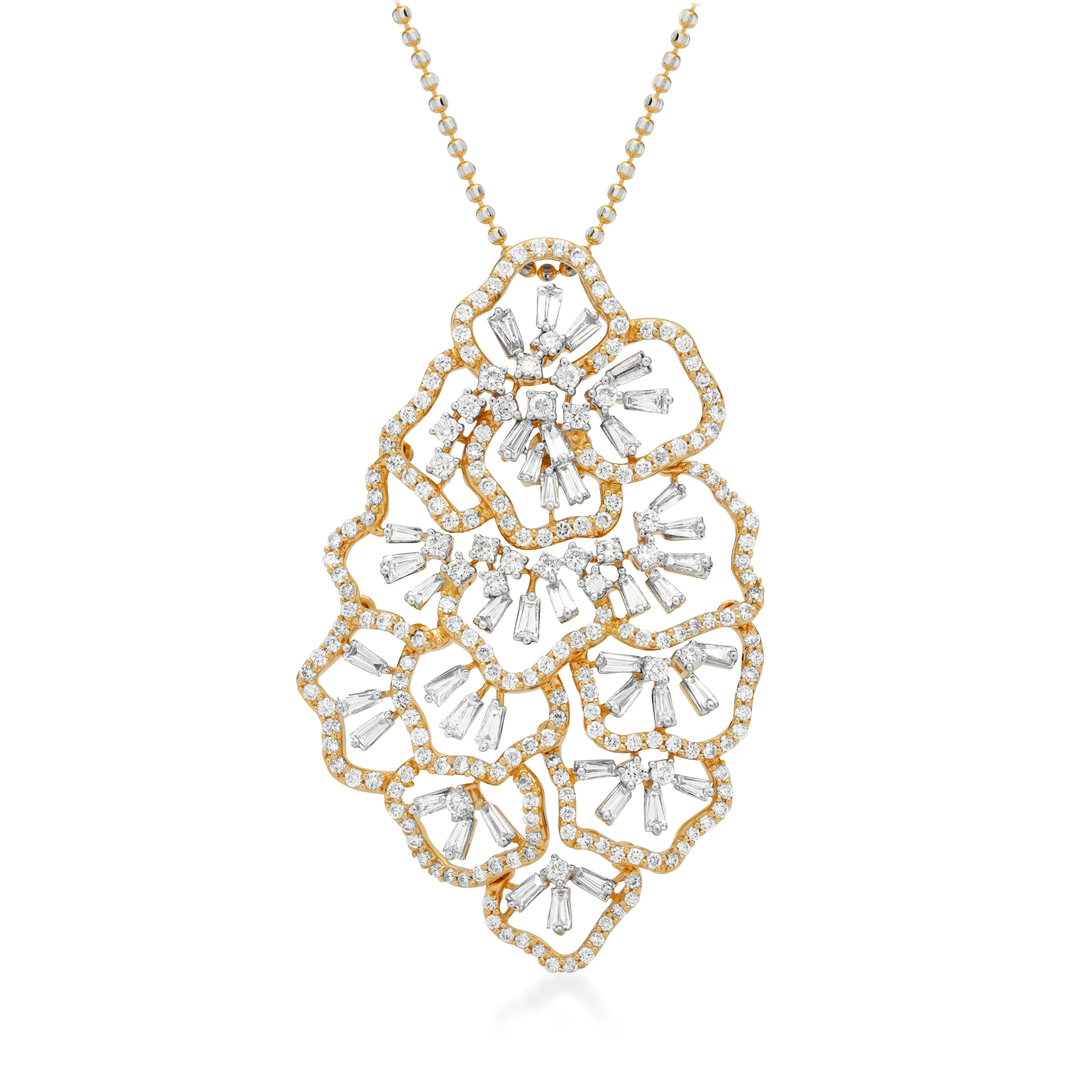 Scatter Waltz Floral Explosion Diamond Pendant