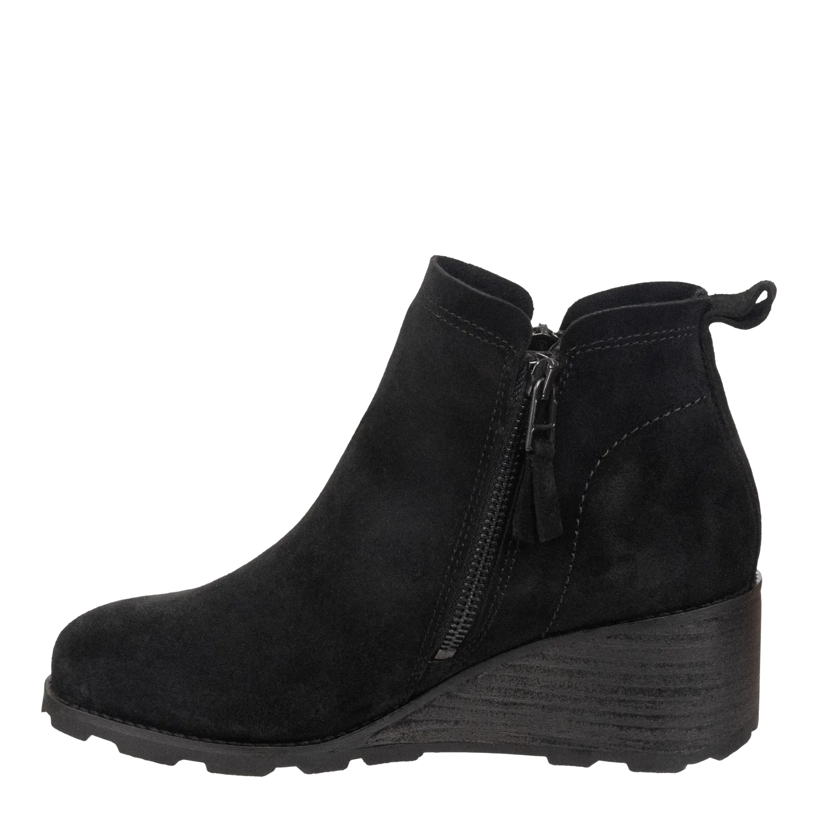 STORY in BLACK Wedge Ankle Boots