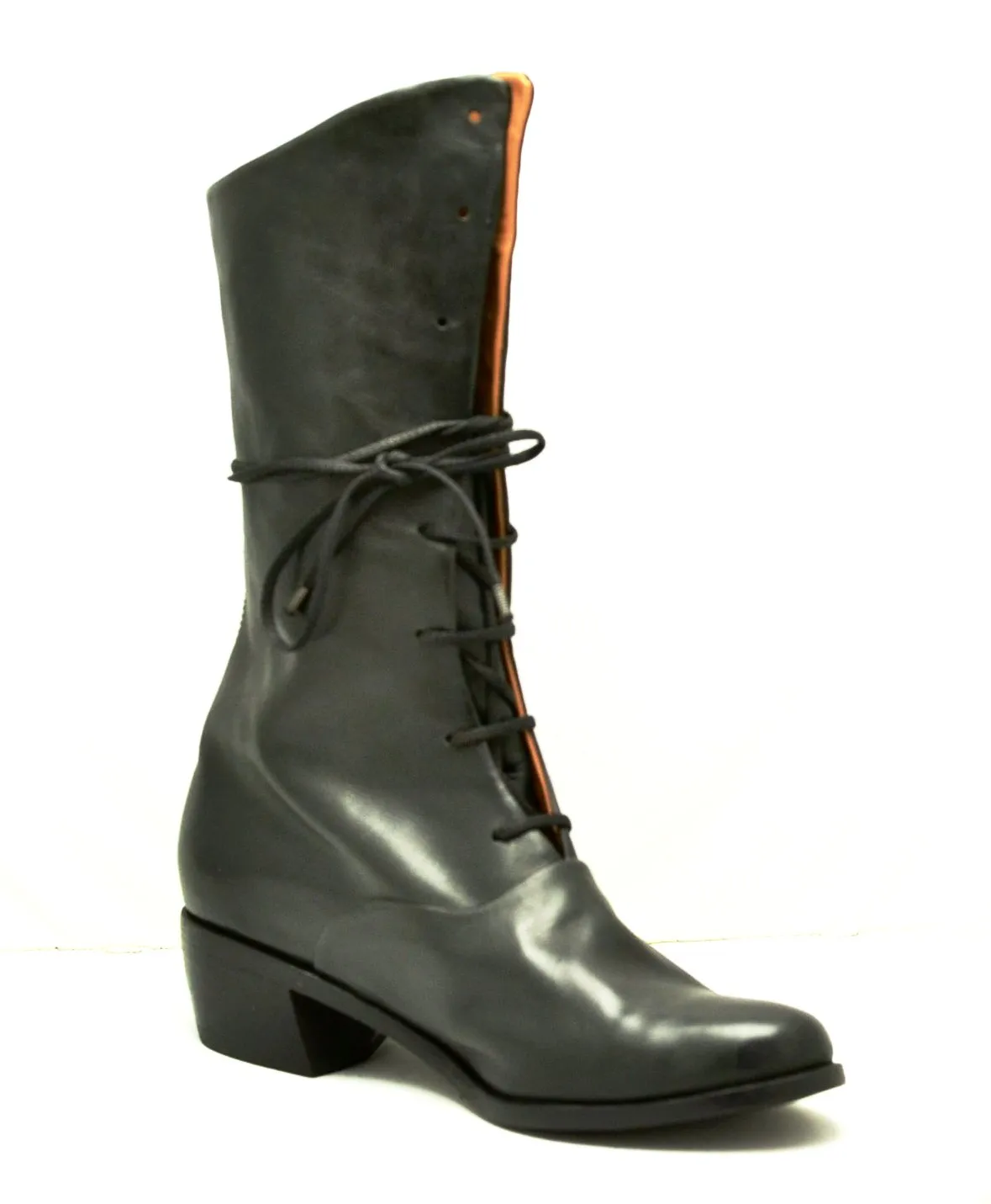 Tall Oxford Boot |  black calf