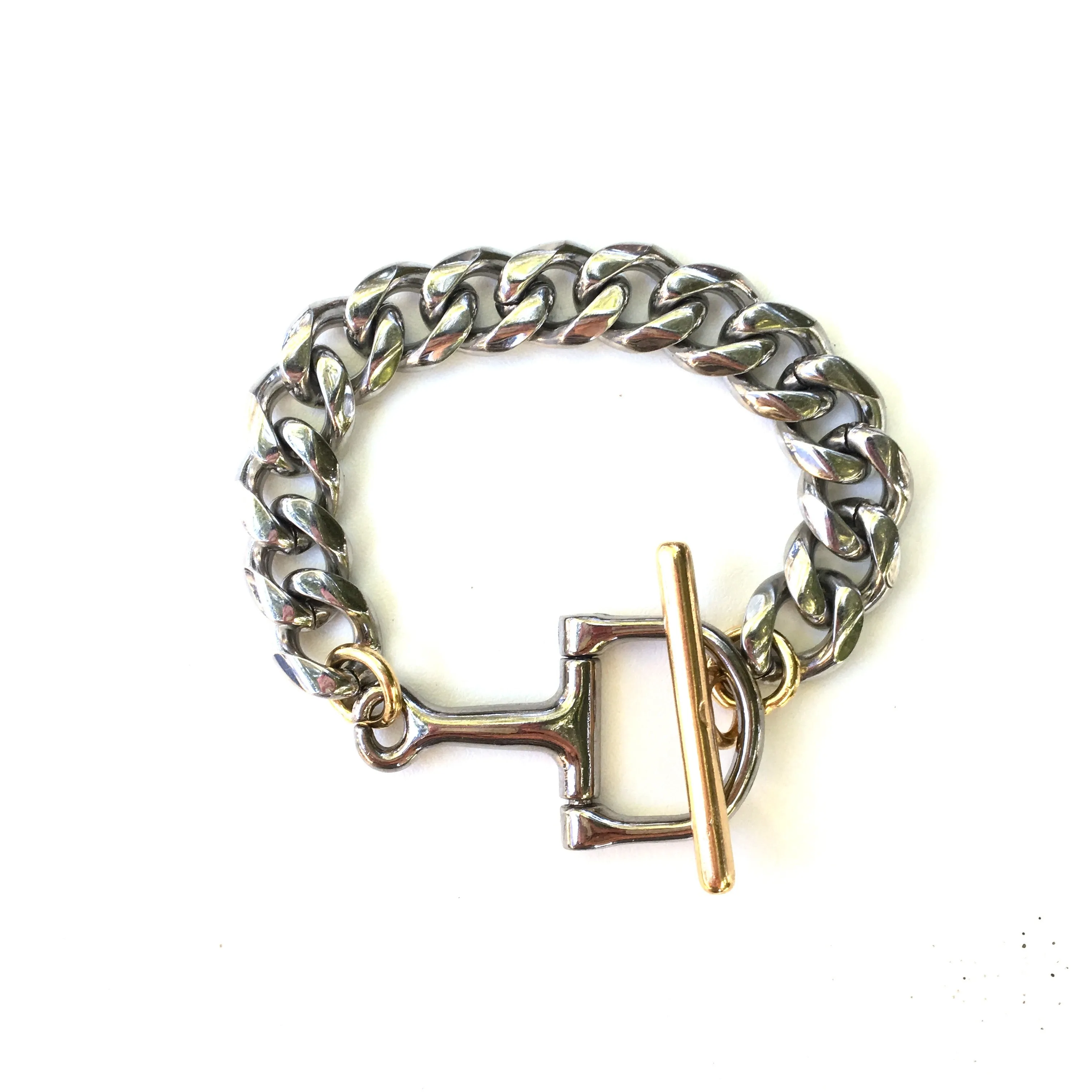 UNBRIDALED D-BIT BRACELET | Equestrian Jewerly | Curb Chain Bracelet - AtelierCG™