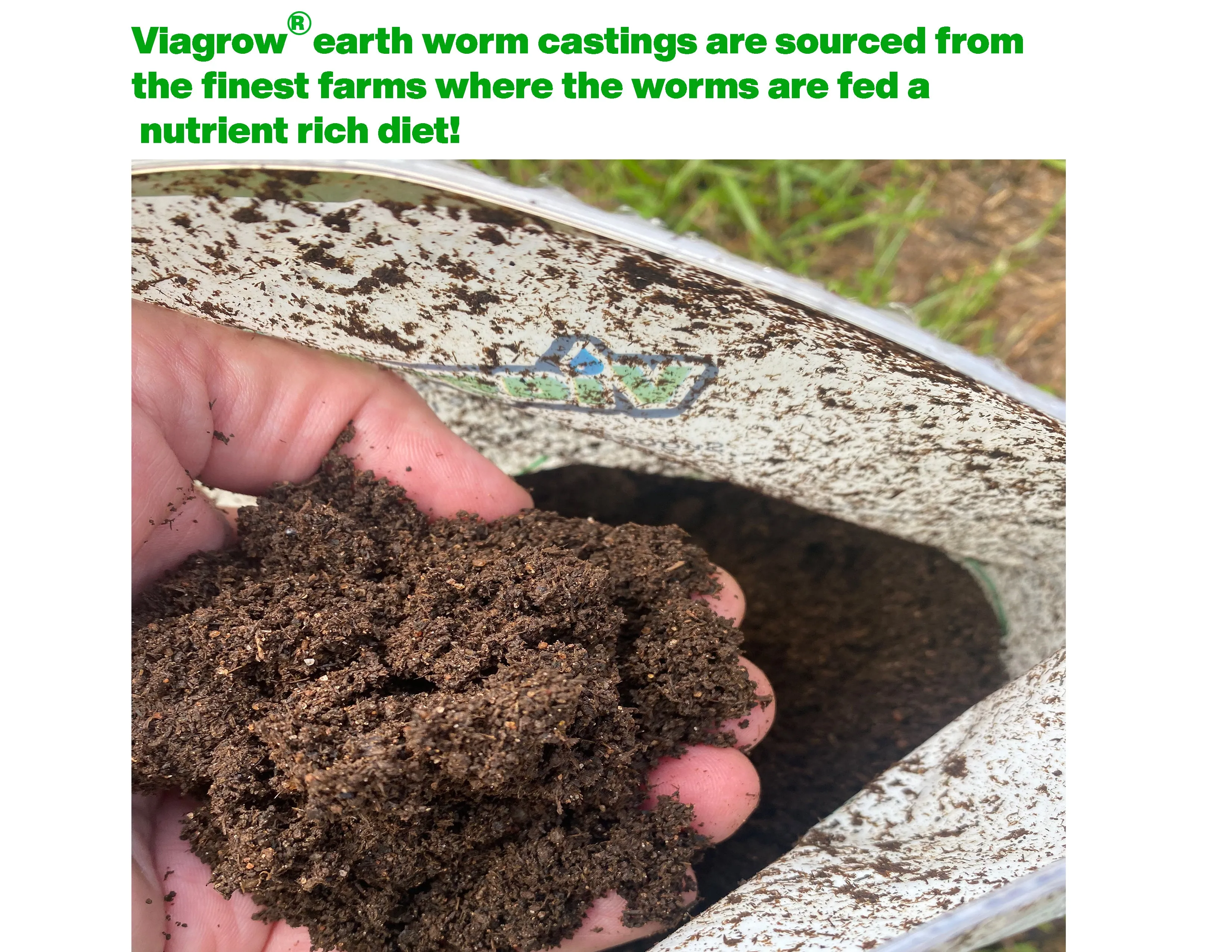 Viagrow 1LB Premium Earthworm Castings, Soil Builder, Soil Amendment (Case of 15)