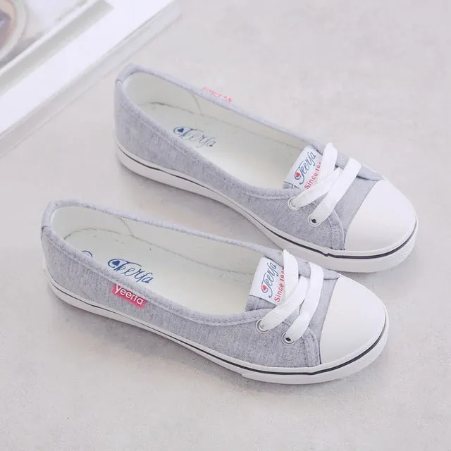 Women shoes canvas shoes comfortable shoes slip-on Korean tide students set foot  flat shoes